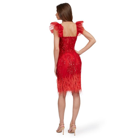 O'blanc Lace Embroidered Dress With Corset - Picture 2 of 3